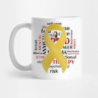 Illustration with Watchwords – PTSD Awareness Ribbon Mug